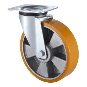 8-Inch Heavy Duty Swivel Caster with Aluminum Core Polyurethane Tire for Industrial Use-JRT Casters Supplier