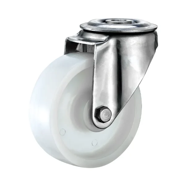 5-Inch Stainless Steel Swivel Caster with Nylon Wheel for Versatile Applications