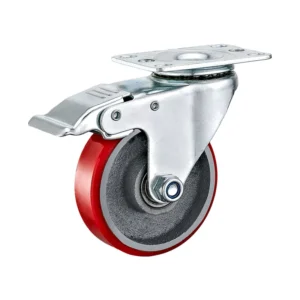 5-Inch Medium Duty Polyurethane Caster with Total Lock Brakes