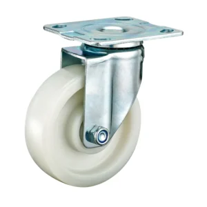 125mm Heavy Duty Nylon Caster Wheels, 250kg Load, Swivel Plate Mount