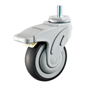 4" Hospital bed Caster with Total Lock Brakes, Full Plastic Bracket.