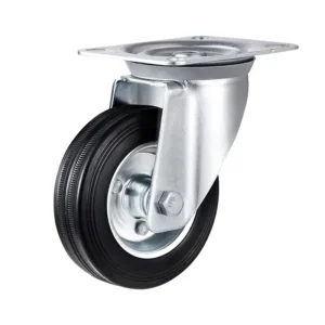 6-Inch European Swivel Industrial Caster with Rubber Wheel - 150kg Capacity